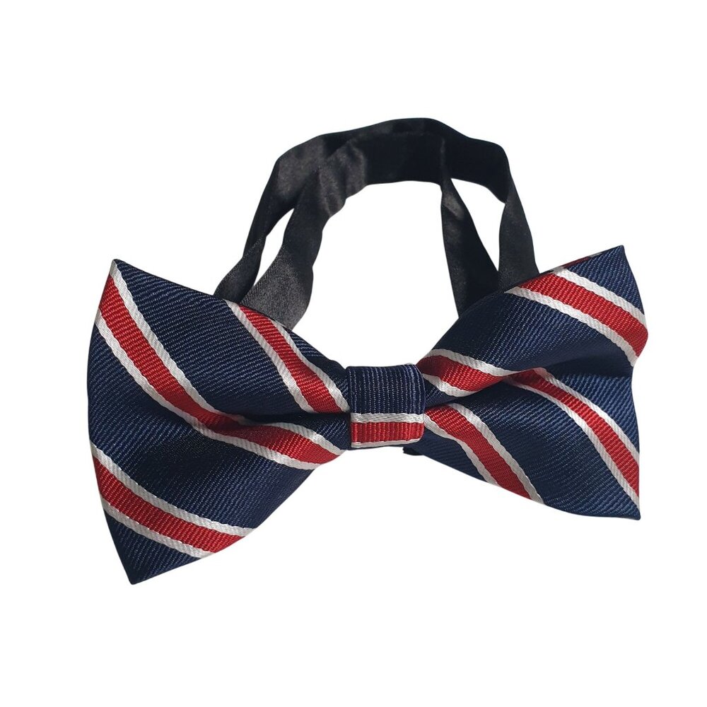 Bowtie Mens Red White Blue Necktie Tie Neck Work Office Dad Gift Up to 18"